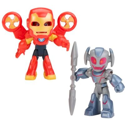 Marvel Hasbro, , Serie Iron Man e i Suoi Fantastici Amici su Disney Jr., Set Iron Antics, Set da 2 Action Figure di Iron Man e Ultron da 7,6 cm, Giocattoli di Supereroi, dai 3 Anni in su Marvel Hasbro, , Serie Iron Man e i Suoi Fantastici Amici su Disney Jr., Set Iron Antics, Set da 2 Action Figure di Iron Man e Ultron da 7,6 cm, Giocattoli di Supereroi, dai 3 Anni in su