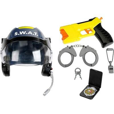 Theo Klein Casco S.W.A.T. con Auricolare Robusto Casco della Polizia con Accessori Gioco di Ruolo & Giocattolo per la motricità Giocattolo per Bambini dai 3 Anni Theo Klein Casco S.W.A.T. con Auricolare Robusto Casco della Polizia con Accessori Gioco di Ruolo & Giocattolo per la motricità Giocattolo per Bambini dai 3 Anni