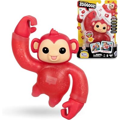 Little Live Pets Hug n' Hang Zoogooz Mooki Monkey, animale domestico morbido ed elastico, 70 suoni e reazioni, 3 diversi da collezionare, amuleto nascosto, per bambini di 2 anni+, famoso () Little Live Pets Hug n' Hang Zoogooz Mooki Monkey, animale domestico morbido ed elastico, 70 suoni e reazioni, 3 diversi da collezionare, amuleto nascosto, per bambini di 2 anni+, famoso ()