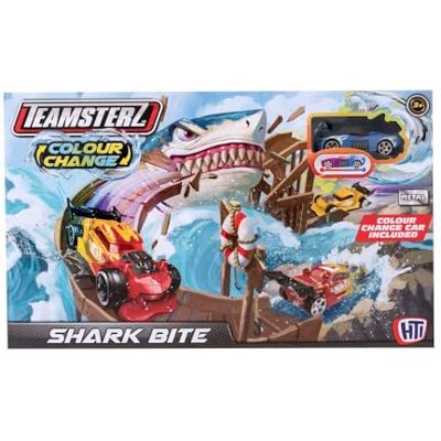 Grandi Giochi Teamsterz Pista da Corsa Shark Bite, con macchinina cambia colore Grandi Giochi Teamsterz Pista da Corsa Shark Bite, con macchinina cambia colore