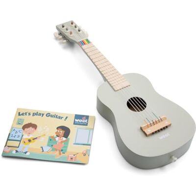 Woet Chitarra giocattolo in legno per bambini chitarra per bambini beige con 6 corde strumento musicale giocattolo educativo include canzone a partire da 3 anni regalo per bambini e ragazze Woet Chitarra giocattolo in legno per bambini chitarra per bambini beige con 6 corde strumento musicale giocattolo educativo include canzone a partire da 3 anni regalo per bambini e ragazze