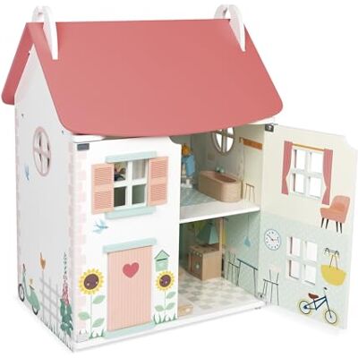 Janod La mia Prima casa delle Bambole in Legno 10 Accessori Mobili per Bambole Porte magnetiche e Tetto Rimovibile Giocattolo in Legno FSC dai 3 Anni Janod La mia Prima casa delle Bambole in Legno 10 Accessori Mobili per Bambole Porte magnetiche e Tetto Rimovibile Giocattolo in Legno FSC dai 3 Anni