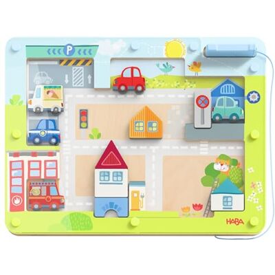 HABA Gioco Magnetico Città in Legno, Giocattolo educativo interattivo a Partire dai 3 Anni, promuove i Primi Passi nel Traffico Stradale con Elementi rotanti HABA Gioco Magnetico Città in Legno, Giocattolo educativo interattivo a Partire dai 3 Anni, promuove i Primi Passi nel Traffico Stradale con Elementi rotanti