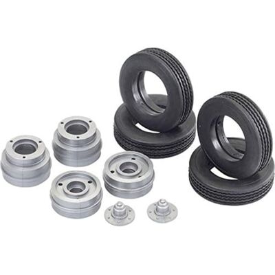 Carson Modellsport 500907006 1:14 Svasatore completo in plastica, 14 mm, profilo stradale europeo, colore: Argento Carson Modellsport 500907006 1:14 Svasatore completo in plastica, 14 mm, profilo stradale europeo, colore: Argento