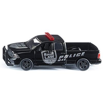 Siku , Auto della polizia Dodge RAM 1500, 1:50, Metallo e Plastica, Ruote rimovibili, Parti mobili, Nero Siku , Auto della polizia Dodge RAM 1500, 1:50, Metallo e Plastica, Ruote rimovibili, Parti mobili, Nero