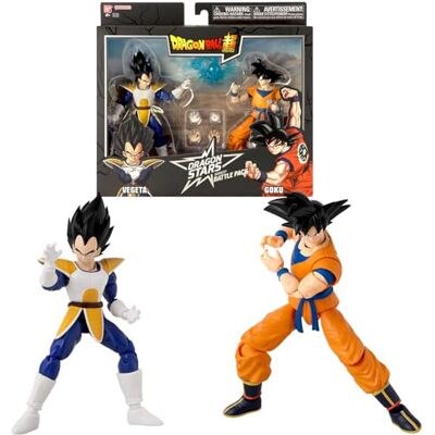 BANDAI – Dragon Ball Super – Figurine Dragon Stars 17 cm – Battle Pack – Vegeta vs Goku – Pacchetto di 2 figurine Dragon Ball da collezione – Giocattolo per bambini dai 4 anni in su – BANDAI – Dragon Ball Super – Figurine Dragon Stars 17 cm – Battle Pack – Vegeta vs Goku – Pacchetto di 2 figurine Dragon Ball da collezione – Giocattolo per bambini dai 4 anni in su –
