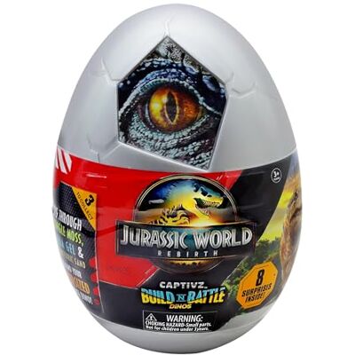 Jurassic World Uovo sorpresa Rebirth Captivz. Esclusivo dinosauro Pop N Lock ragazzi e ragazze. Jurassic World Uovo sorpresa Rebirth Captivz. Esclusivo dinosauro Pop N Lock ragazzi e ragazze.