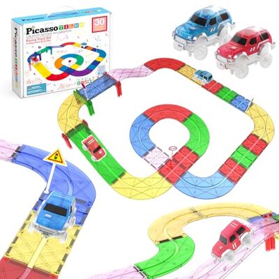 PicassoTiles ,Set di 30 pezzi per auto da corsa, set di giocattoli educativi, magneti, per fai da te, 2 auto da corsa, camion, giocattoli, STEM, coordinamento occhio-mano, abilità motori… PicassoTiles ,Set di 30 pezzi per auto da corsa, set di giocattoli educativi, magneti, per fai da te, 2 auto da corsa, camion, giocattoli, STEM, coordinamento occhio-mano, abilità motori…