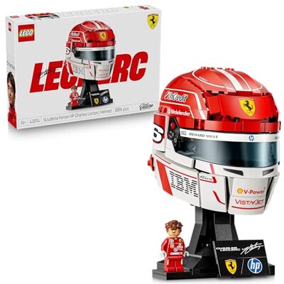 Lego Editions Scuderia Ferrari HP Charles Leclerc Helmet F1 Merchandise Display Model Kit w/Collectible Minifigure Gift for 14+ Year Old Boys & Adult Motorsport Fans Lego Editions Scuderia Ferrari HP Charles Leclerc Helmet F1 Merchandise Display Model Kit w/Collectible Minifigure Gift for 14+ Year Old Boys & Adult Motorsport Fans