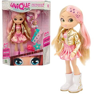 Giochi Preziosi UNIQUE EYES Bambola Articolata Alta 25 cm, con Occhi Grandi Magici e Profondi, Amy Fashion Doll Wow Hair, con Capelli che Cambiano Colore, a Partire dai 3 Anni, 3 Modelli Diversi, MYM08200 Giochi Preziosi UNIQUE EYES Bambola Articolata Alta 25 cm, con Occhi Grandi Magici e Profondi, Amy Fashion Doll Wow Hair, con Capelli che Cambiano Colore, a Partire dai 3 Anni, 3 Modelli Diversi, MYM08200