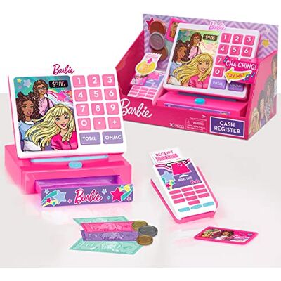 Just Play Barbie Registratore di Cassa Trendy con Suoni, Soldi Giocattolo e Lettore di Carte di Credito, Set di 9 Pezzi, Giocattoli per Bambini dai 3 Anni in su di Just Play Barbie Registratore di Cassa Trendy con Suoni, Soldi Giocattolo e Lettore di Carte di Credito, Set di 9 Pezzi, Giocattoli per Bambini dai 3 Anni in su di