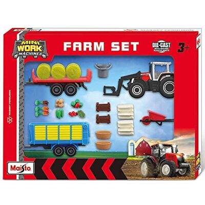 Maisto Mini Working Machines Set da fattoria Massey Ferguson Maisto Mini Working Machines Set da fattoria Massey Ferguson