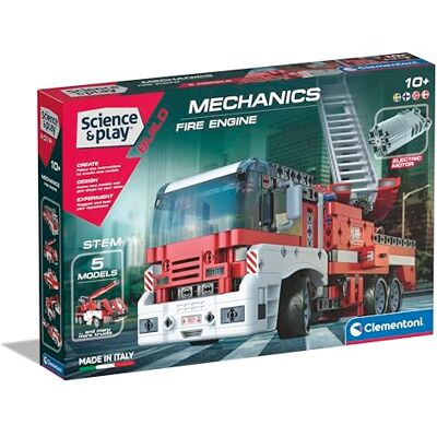 Clementoni - Science & Play Build-Fire Truck, 8-12 Anni, Large, Clementoni - Science & Play Build-Fire Truck, 8-12 Anni, Large,