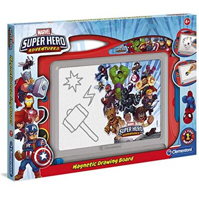 Clementoni Lavagna Magnetica Super Hero Adventures Marvel Avengers, Multicolore, 4-6 Anni, Clementoni Lavagna Magnetica Super Hero Adventures Marvel Avengers, Multicolore, 4-6 Anni,