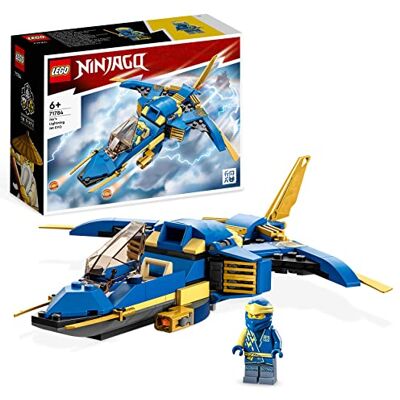 Lego NINJAGO Jet-Fulmine di Jay EVOLUTION, Set Aereo Giocattolo Potenziabile, Aeroplano da Costruire, Idea Regalo di Compleanno per Bambini e Bambine 71784 Lego NINJAGO Jet-Fulmine di Jay EVOLUTION, Set Aereo Giocattolo Potenziabile, Aeroplano da Costruire, Idea Regalo di Compleanno per Bambini e Bambine 71784