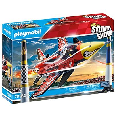 Playmobil Air Stuntshow Jet Eagle, Aereo Giocattolo con Turbina Rotante, Giocattoli per Bambini dai 5 Anni Playmobil Air Stuntshow Jet Eagle, Aereo Giocattolo con Turbina Rotante, Giocattoli per Bambini dai 5 Anni