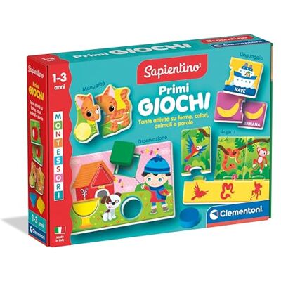 Clementoni Sapientino Montessori Primi Giochi, Gioco Educativo Metodo Montessoriano Bambini 1-3 Anni, con Tante attività su Forme, Colori, Animali e Parole, Made in Italy, Lingua Italiana, Clementoni Sapientino Montessori Primi Giochi, Gioco Educativo Metodo Montessoriano Bambini 1-3 Anni, con Tante attività su Forme, Colori, Animali e Parole, Made in Italy, Lingua Italiana,