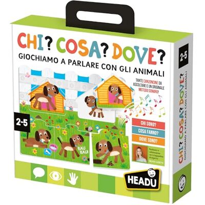 Headu Chi Cosa Dove Giochiamo a Parlare Con Gli Animali! Giochi Educativi 2 3 4 5 Anni, Sviluppo Linguaggio Bambini, Gioco Didattico, Giochi da Tavolo Bambini, Regalo Bambina, Regalo Bambino Headu Chi Cosa Dove Giochiamo a Parlare Con Gli Animali! Giochi Educativi 2 3 4 5 Anni, Sviluppo Linguaggio Bambini, Gioco Didattico, Giochi da Tavolo Bambini, Regalo Bambina, Regalo Bambino