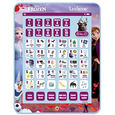 Lexibook , Frozen, Bilingue Tablet educativo, Impara Lettere Numeri Parole ortografia e Musica, Inglese/Portoghese, Viola, Lexibook , Frozen, Bilingue Tablet educativo, Impara Lettere Numeri Parole ortografia e Musica, Inglese/Portoghese, Viola,