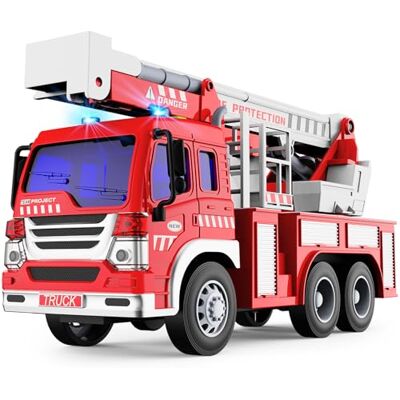 GizmoVine Camion Pompieri Giocattolo, Grande Macchina Modellini, Autopompa dei Vigili del Fuoco con Luci e Suoni, Pompiere Giocattoli, Rossa Macchinine Bambino, Regalo Bambini 3 4 5 6 7 8 Anni GizmoVine Camion Pompieri Giocattolo, Grande Macchina Modellini, Autopompa dei Vigili del Fuoco con Luci e Suoni, Pompiere Giocattoli, Rossa Macchinine Bambino, Regalo Bambini 3 4 5 6 7 8 Anni