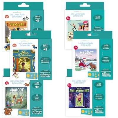 lunii – Pacchetto 6 Libri Audio Interattivi per Bambini dai 5 ai 7 Anni – Ascolta sul narratrice Interactive My Fabrique a Storie – 8:05 di ascolto Storie Box lunii – Pacchetto 6 Libri Audio Interattivi per Bambini dai 5 ai 7 Anni – Ascolta sul narratrice Interactive My Fabrique a Storie – 8:05 di ascolto Storie Box