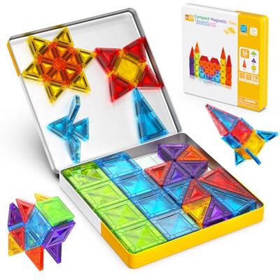 Magneverse Costruzioni Magnetiche per Bambini 56 Pezzi in Valigetta Metallica Gioco da Viaggio per Costruire Castelli, Razzi e Aerei Giocattolo Montessori 3+ Anni Blocchi Magnetici Regalo Creativo STEM Magneverse Costruzioni Magnetiche per Bambini 56 Pezzi in Valigetta Metallica Gioco da Viaggio per Costruire Castelli, Razzi e Aerei Giocattolo Montessori 3+ Anni Blocchi Magnetici Regalo Creativo STEM