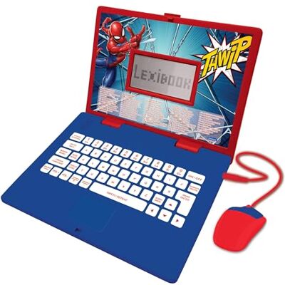 Lexibook Spider-Man Computer Portatile educativo bilingue Italiano/Inglese 124 attività per Un apprendimento Divertente e interattivo Matematica, logica, Musica, Orologio Lexibook Spider-Man Computer Portatile educativo bilingue Italiano/Inglese 124 attività per Un apprendimento Divertente e interattivo Matematica, logica, Musica, Orologio