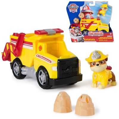 Paw Patrol Fire Rescue: Camion Ribaltabile Antincendio di Rubble con Personaggio, Proiettili e Camion Giocattolo, Giocattoli per Bambini e Bambine, 3+ Anni Paw Patrol Fire Rescue: Camion Ribaltabile Antincendio di Rubble con Personaggio, Proiettili e Camion Giocattolo, Giocattoli per Bambini e Bambine, 3+ Anni