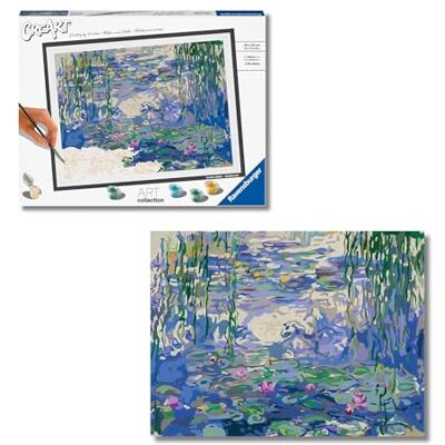 Ravensburger CreArt: Monet Le ninfee – Dipingere con i Numeri Adulti, Attività Creativa e Rilassante, Kit Pittura con Pennello e Colori Inclusi, 30 x 40 cm, Idee Regalo Ravensburger CreArt: Monet Le ninfee – Dipingere con i Numeri Adulti, Attività Creativa e Rilassante, Kit Pittura con Pennello e Colori Inclusi, 30 x 40 cm, Idee Regalo