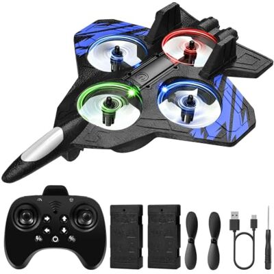 NXPZ Aereo Telecomandato, Aereo RC 2.4GHz con Luci LED, Aereo da Caccia Telecomandato, Supporta Rotazioni a 360° e Volo Acrobatico, con 2 Batterie, per Ragazzi, Ragazze e Piloti Principianti NXPZ Aereo Telecomandato, Aereo RC 2.4GHz con Luci LED, Aereo da Caccia Telecomandato, Supporta Rotazioni a 360° e Volo Acrobatico, con 2 Batterie, per Ragazzi, Ragazze e Piloti Principianti