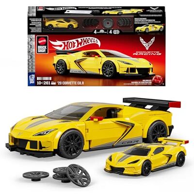 Mattel Hot Wheels Corvette C8.R '20 Serie Speed, set da costruire con 261 pezzi, dettagli realistici e adesivi per personalizzare l'auto, Mattel Hot Wheels Corvette C8.R '20 Serie Speed, set da costruire con 261 pezzi, dettagli realistici e adesivi per personalizzare l'auto,