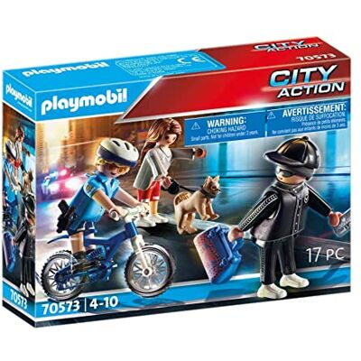 Playmobil City Action , Poliziotto in Bici e borseggiatore, dai 4 ai 10 Anni Playmobil City Action , Poliziotto in Bici e borseggiatore, dai 4 ai 10 Anni