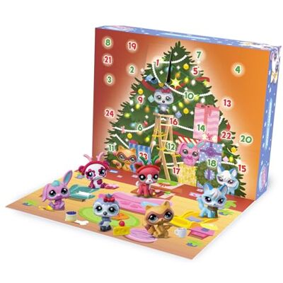 BANDAI Littlest Pet Shop Calendario dell'Avvento dei Pet Shop 8 animali e 16 accessori Calendario 24 giorni di Natale Mini-figure animali Giocattolo per bambini dai 4 anni in su BANDAI Littlest Pet Shop Calendario dell'Avvento dei Pet Shop 8 animali e 16 accessori Calendario 24 giorni di Natale Mini-figure animali Giocattolo per bambini dai 4 anni in su