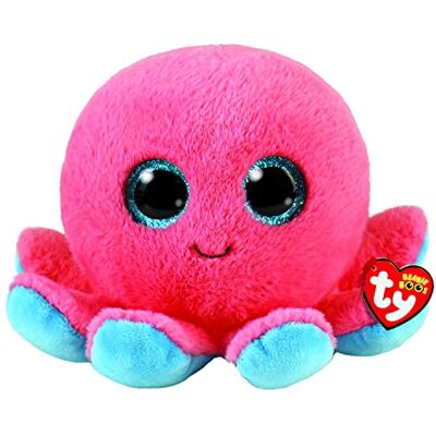 Ty Beanie Boo's Peluche Sheldon la Piovra, Pupazzo Polipo, Occhioni Glitter, 15 cm 36390, Rosa Corallo E Azzurro Ty Beanie Boo's Peluche Sheldon la Piovra, Pupazzo Polipo, Occhioni Glitter, 15 cm 36390, Rosa Corallo E Azzurro