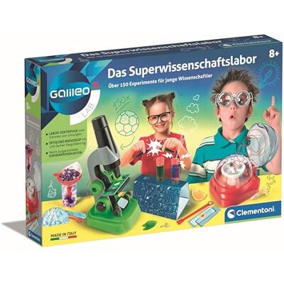 Clementoni Galileo Lab Il Laboratorio superscientifico, 150 emozionanti esperimenti a casa, Laboratorio con microscopio e centrifuga, Giocattolo per Bambini dagli 8 Anni Clementoni Galileo Lab Il Laboratorio superscientifico, 150 emozionanti esperimenti a casa, Laboratorio con microscopio e centrifuga, Giocattolo per Bambini dagli 8 Anni