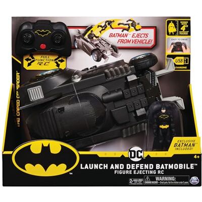DC Comics Spin Master Batman Batmobile Radiocomandata Launch And Defend, con Sedile ad espulsione, Giocattoli per Bambini e Bambine dai 4 Anni in su DC Comics Spin Master Batman Batmobile Radiocomandata Launch And Defend, con Sedile ad espulsione, Giocattoli per Bambini e Bambine dai 4 Anni in su