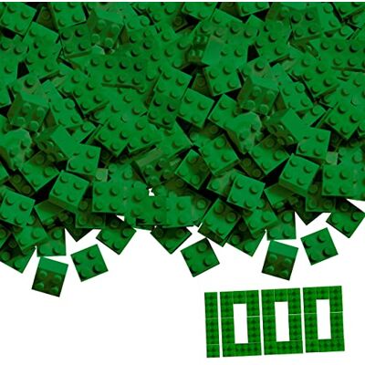 Simba Blox, , 1000 mattoncini verdi per bambini dai 3 anni, 4 pezzi, in scatola, completamente compatibili con molti altri produttori Simba Blox, , 1000 mattoncini verdi per bambini dai 3 anni, 4 pezzi, in scatola, completamente compatibili con molti altri produttori