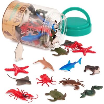 Terra by Battat Battat- Toysmith Animali marini Giocattoli, assortimento 60 Pezzi , Singolo, Multicolore, 2 Terra by Battat Battat- Toysmith Animali marini Giocattoli, assortimento 60 Pezzi , Singolo, Multicolore, 2