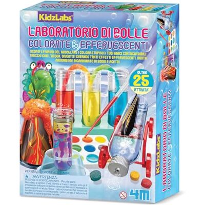 4M KidzLabs Laboratorio di Bolle Colorate e Effervescenti 25+ Esperimenti con Bolle Frizzanti & Colori Set Esperimenti e Giochi Scientifici, Giocattolo STEM 8+ 4M KidzLabs Laboratorio di Bolle Colorate e Effervescenti 25+ Esperimenti con Bolle Frizzanti & Colori Set Esperimenti e Giochi Scientifici, Giocattolo STEM 8+