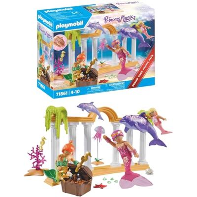 Playmobil Promo Pack Sirena – Tesoro con delfini Giocattolo a partire dai 4 anni Regalo per bambini Avventura subacquea da favola con figure Playmobil Promo Pack Sirena – Tesoro con delfini Giocattolo a partire dai 4 anni Regalo per bambini Avventura subacquea da favola con figure