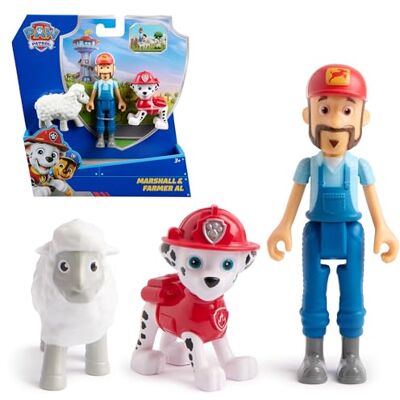 Paw Patrol – Confezione di figure Marshall, agricoltore Al e pecora, giocattolo per bambini, 3 anni, giochi per bambini, 3 anni Paw Patrol – Confezione di figure Marshall, agricoltore Al e pecora, giocattolo per bambini, 3 anni, giochi per bambini, 3 anni