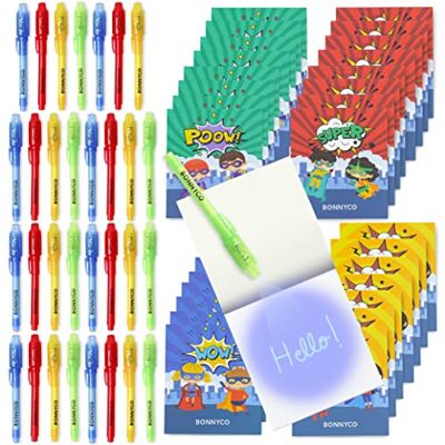 BONNYCO Penna Invisibile e Taccuino, 32 Pezzi Super Eroi Gadget Compleanno Bambini. Regalini Fine Festa Compleanno, Regalino Fine Festa. Giocattoli Pignatta, Gadget Bambini Supereroi Scuola Bomboniere BONNYCO Penna Invisibile e Taccuino, 32 Pezzi Super Eroi Gadget Compleanno Bambini. Regalini Fine Festa Compleanno, Regalino Fine Festa. Giocattoli Pignatta, Gadget Bambini Supereroi Scuola Bomboniere