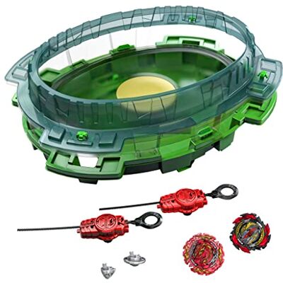 Hasbro Beyblade Burst QuadDrive, Set da Battaglia Interstellar Drop, Beystadium, 2 trottole Giocattolo e 2 lanciacolpi, per Bambini dagli 8 Anni in su Hasbro Beyblade Burst QuadDrive, Set da Battaglia Interstellar Drop, Beystadium, 2 trottole Giocattolo e 2 lanciacolpi, per Bambini dagli 8 Anni in su