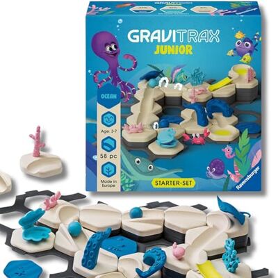 Ravensburger GraviTrax Junior Ocean Starter-Set, Pista biglie 58 pezzi, Rompicapo bambini, Giochi bambini 3 anni e più, Gioco Interattivo ed Educativo STEM, Compatibile con tutti i GraviTrax Ravensburger GraviTrax Junior Ocean Starter-Set, Pista biglie 58 pezzi, Rompicapo bambini, Giochi bambini 3 anni e più, Gioco Interattivo ed Educativo STEM, Compatibile con tutti i GraviTrax