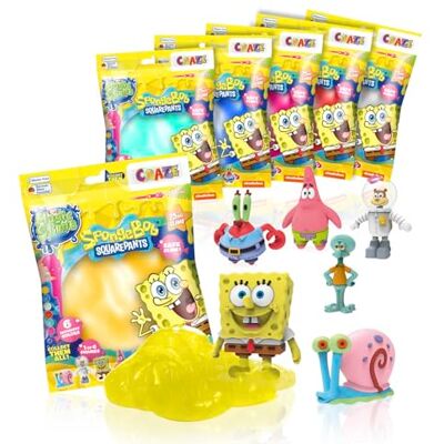 CRAZE Magic Slime – Set da 3 Slime da 75 ml con Sorpresa di SpongeBob Slime Bambini Pulito e Inodore Gioco Sensoriale per Bambini dai 3 Anni CRAZE Magic Slime – Set da 3 Slime da 75 ml con Sorpresa di SpongeBob Slime Bambini Pulito e Inodore Gioco Sensoriale per Bambini dai 3 Anni