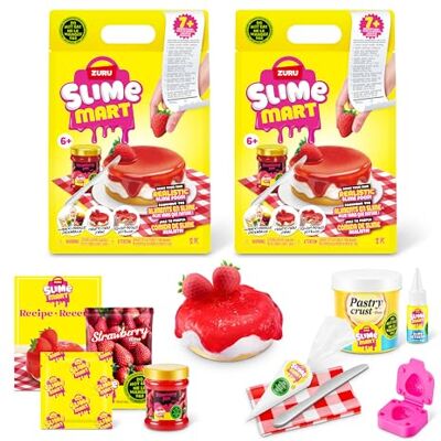 Slime Mart (busta piccola) (CHEESECAKE ALLA FRAGOLA) di ZURU, Confezione da 2, Slime Mart (busta piccola) (CHEESECAKE ALLA FRAGOLA) di ZURU, Confezione da 2,