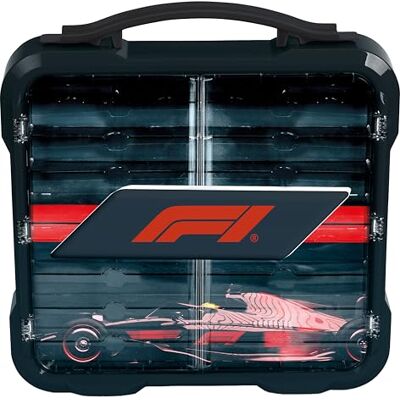 Theo Klein F1® Valigetta da Collezione con Luce e Scomparti per Fino a 18 Auto, Prodotto Ufficialmente Licenziato, Giocattolo per Bambini dai 3 Anni Theo Klein F1® Valigetta da Collezione con Luce e Scomparti per Fino a 18 Auto, Prodotto Ufficialmente Licenziato, Giocattolo per Bambini dai 3 Anni