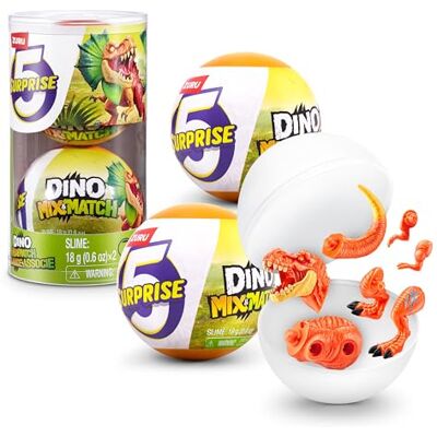 5 Surprise Dino Mix & Match di ZURU, oggetto da collezione da scoprire, giocattoli per bambini dai 3 anni in su, giocattolo scambia e abbina, gadget regalo per bambini (2 capsula) 5 Surprise Dino Mix & Match di ZURU, oggetto da collezione da scoprire, giocattoli per bambini dai 3 anni in su, giocattolo scambia e abbina, gadget regalo per bambini (2 capsula)