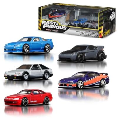 Hot Wheels Premium Set 5 veicoli Fast & Furious Tokyo Drift, macchinine dal film in scala 1:64 da collezionare e con confezione da esporre, giocattolo per bambini, 3+ anni, Hot Wheels Premium Set 5 veicoli Fast & Furious Tokyo Drift, macchinine dal film in scala 1:64 da collezionare e con confezione da esporre, giocattolo per bambini, 3+ anni,
