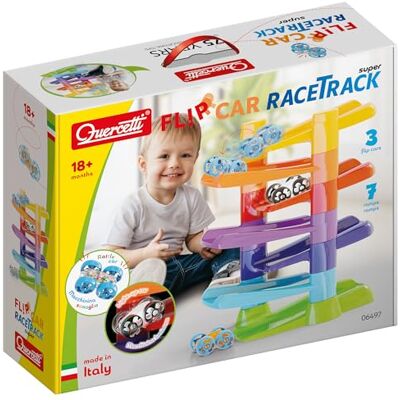 Quercetti 0 Flip Car Race Track, Pista Biglie Per Bambini, Gioco Educativo e Creativo 18mesi+ con 7 Rampe e 3 Flip-Car per Sviluppare Coordinazione e Motricità Fine, Made in Italy Quercetti 0 Flip Car Race Track, Pista Biglie Per Bambini, Gioco Educativo e Creativo 18mesi+ con 7 Rampe e 3 Flip-Car per Sviluppare Coordinazione e Motricità Fine, Made in Italy